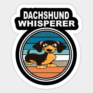 Dachshund Whisperer Vintage Sticker